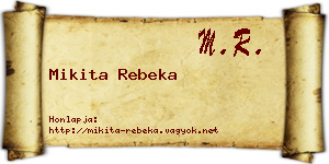 Mikita Rebeka névjegykártya